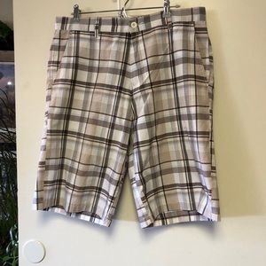 Vertigo Paris Plaid Men’s Golf Dress Shorts 36